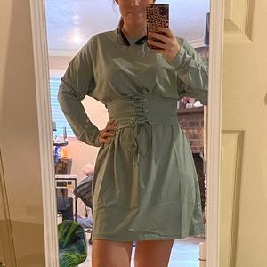 Misguided light teal dress